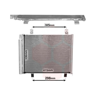 Radiator aer conditionat VW GOLF 7 2012->2020, GOLF 7 Variant 2013->2019, TIGUAN AD1 2016->, PASSAT B8 2014->, TIGUAN ALLSPACE BW2 2017->, T-ROC 2017->, ARTEON 2017->, GOLF 8 2019-> pentru 2.0 TDI 4motion, perioada 2012 2013 2014 2015 2016 2017 2018 