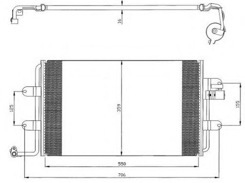 Radiator aer conditionat VW NEW BEETLE Cabriolet (1Y7) (2002 - 2010) NRF 35300