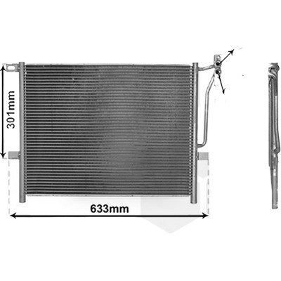 Radiator aer conditionat VW TOUAREG 2002->2010 pentru 5.0 R50 TDI, perioada 2007 2008 2009 2010 PIESA NOUA grosime mm 16, diametru admisie mm 15, diametru evacuare mm 13, latime mm 390, lungime fagure mm 700,