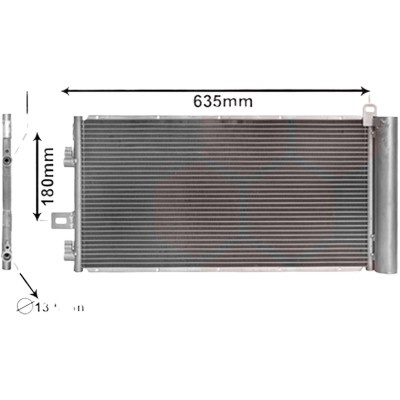 Radiator aer conditionat VW TOURAN 2010->2016, GOLF 7 2012->2020, GOLF 7 Variant 2013->2019, PASSAT B8 2014->, GOLF 7 SPORTSVAN 2014->, T-ROC 2017->, TIGUAN ALLSPACE BW2 2017->, TIGUAN AD1 2016->, ARTEON 2017->, GOLF 8 Variant 2020->, GOLF 8 2019-> p