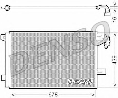 Radiator aer conditionat VW TRANSPORTER / CARAVELLE Mk V bus (7HB, 7HJ, 7EB, 7EJ, 7EF, 7 (2003 - 2016) DENSO DCN32063