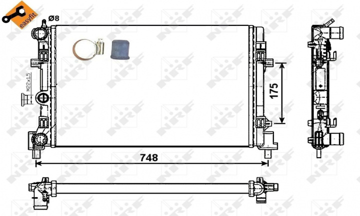 Radiator Aer intercooler BMW 30797 11-60