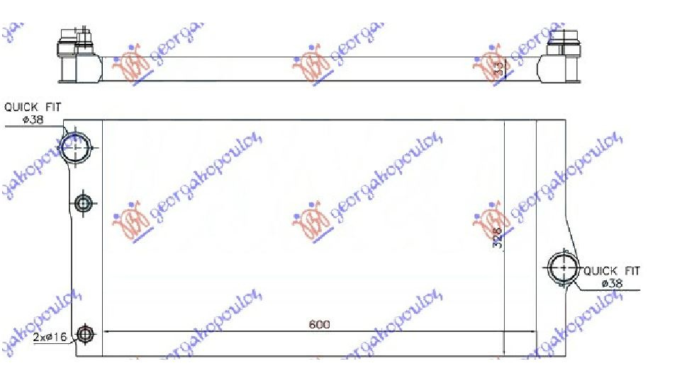 Radiator all model diesel (& gt/f07) (600x310x32) (mahle behr premium line) pentru Bmw Series 5 (F10/11) 2010, 2011, 2012, 2013