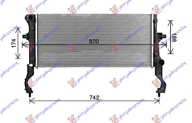 RADIATOR apa 1.0-1.6 T-GDI benzina MANUAL/AUTO (650x300) HYUNDAI KONA 17-20 cod origine 25310-J9000