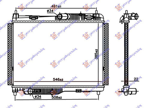 RADIATOR APA 1.0 EcoBoost MNL./ATM. BNZ. (385x545x22), FORD, FORD PUMA 20-, 316506300