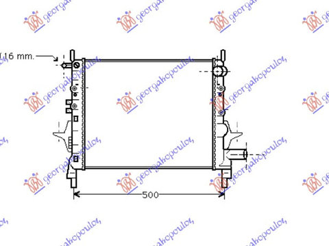 RADIATOR APA 1,1cc I 8V-1.2cc 16V (43x37,7)FARA Ac/ (BEHR ALTERNATIVA) - RENAULT TWINGO 00-07, RENAULT, RENAULT TWINGO 00-07, 017006315