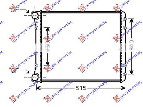 RADIATOR APA 1.2-1.4-1.6 16V FSI+TDI(46.8Χ39.5) (VALEO CLASIC) - AUDI A2 00-05 pentru AUDI, AUDI A2 030606305 030606305 8Z0121251D