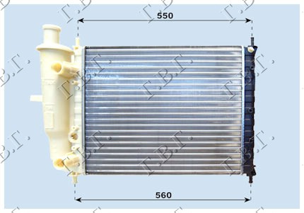 RADIATOR APA 1,2-1,4-1,6 -Ac/ (48x41,5) - FIAT FIA