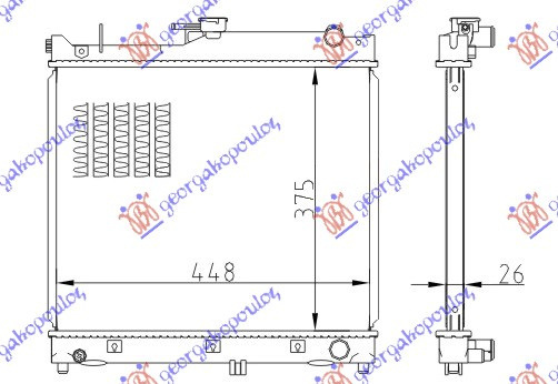 RADIATOR APA 1.3cc (37x45) - SUZUKI JIMNY 98-18, SUZUKI, SUZUKI JIMNY 98-18, 034806300