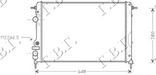 RADIATOR APA 1,4-1,6-1,8-2,20 M/A CU Α/C(58,5X41)