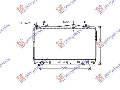 RADIATOR APA 1,4-1,6-1,8i 16V-2,0TDCi(70x37) - CHEVROLET LACETTI 03-, DAEWOO - CHEVROLET, CHEVROLET LACETTI 03-, 032206300