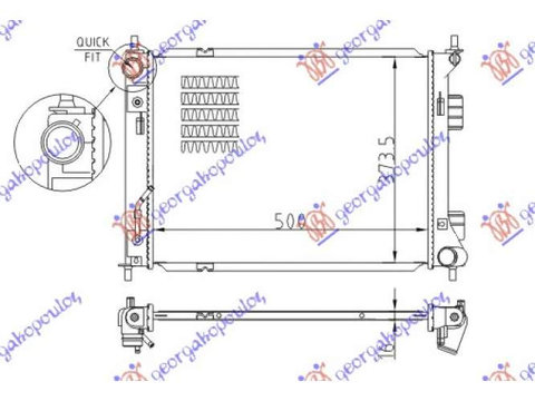 Radiator Apa 1.4-1.6crdi+/-Ac/ A/T(50x37,3)-Hyundai Ix20 11-pentru Hyundai Ix20 11-