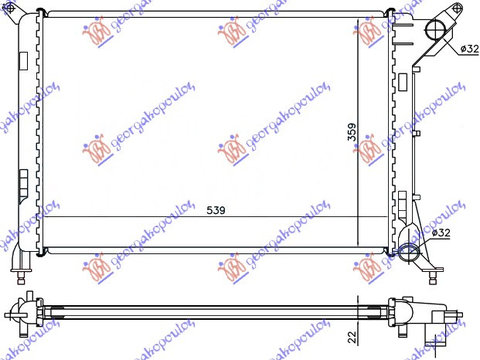 RADIATOR APA 1.4-1.6i16V -Ac/ (54x36), MINI, MINI CABRIO (R52) 04-08, 698006340