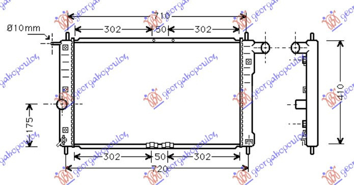 RADIATOR APA 1.6-2.0cc (65,4x38) - DAEWO