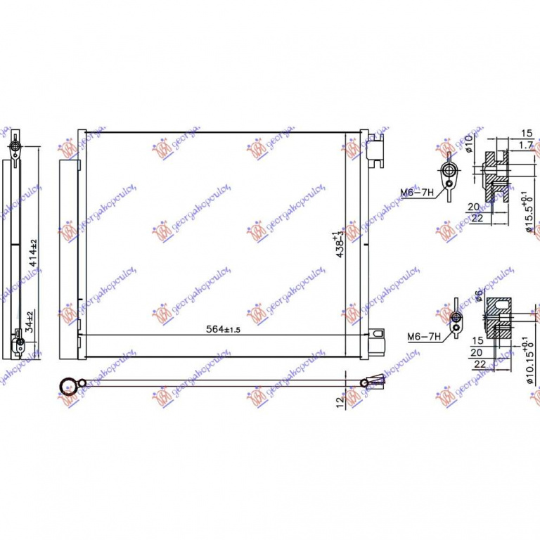 Radiator apa 1 7-2 0 DCI DIESEL (675X435X16) pentru RENAULT TALISMAN SEDAN/GRANDTOUR 2015 , 214109155R
