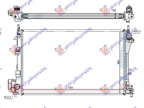 RADIATOR APA 2.0 BNZ.- 2.2 TiD DIESEL CT./MNL.(650x415x32) (BRAZED) , SAAB, SAAB 9.3 02-07, 701106315