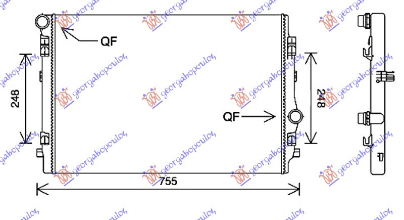 Radiator apa 2.0 tdi (135 kw) diesel (650x450x32) pentru Vw Arteon 2017, 2018, 2019, 2020