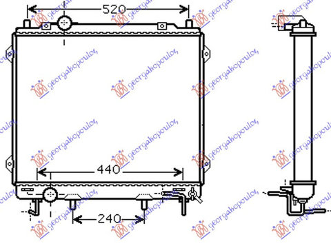 RADIATOR APA 2,9 CRDi (51x57x26) AUTO - HYUNDAI TERRACAN 04-08, HYUNDAI, HYUNDAI TERRACAN 04-08, 367806300