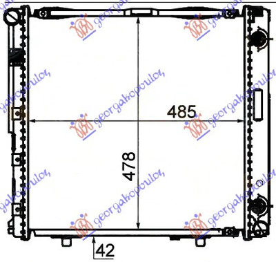 Radiator apa +AC MERCEDES E CLASS (W124) 85-92 cod