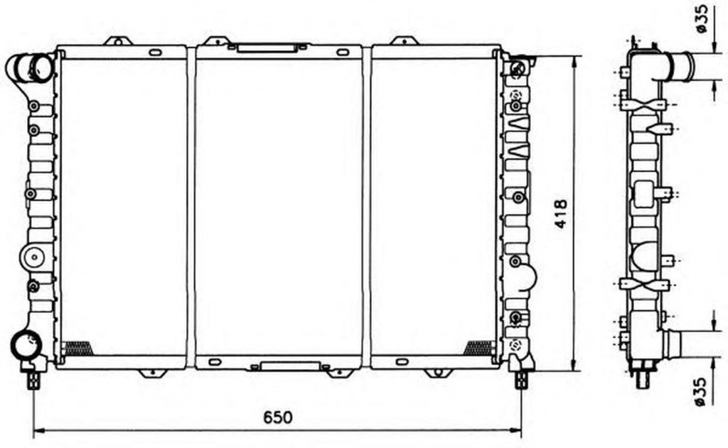 Radiator apa ALFA ROMEO 156 932 NRF 58215