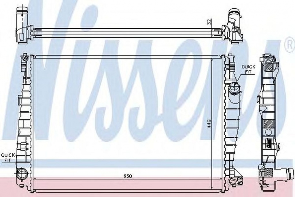 Radiator apa ALFA ROMEO 159 939 NISSENS 60061