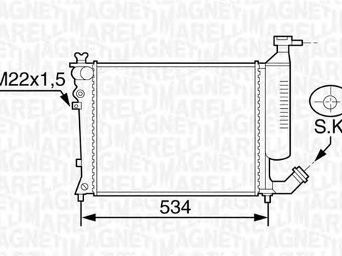 Radiator apa ALFA ROMEO GIULIETTA 940 MAGNETI MARELLI 350213118900