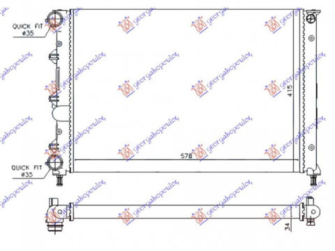 Radiator Apa - Alfa Romeo Gt 2003 , 46842843