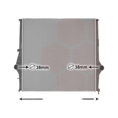 Radiator apa ALFA ROMEO STELVIO 2016->, GIULIA 2015-> pentru 2.2 D Q4, perioada 2016 2017 2018 2019 2020 2021 2022 2023 PIESA NOUA grosime fagure mm 16, cu cuplaje rapide, Diametru admisie mm 38 Diametru evacuare mm 38 latime fagure mm 543 lungime fa