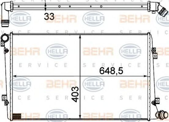 Radiator apa AUDI A3 Sportback 8PA HELLA 8MK376756701