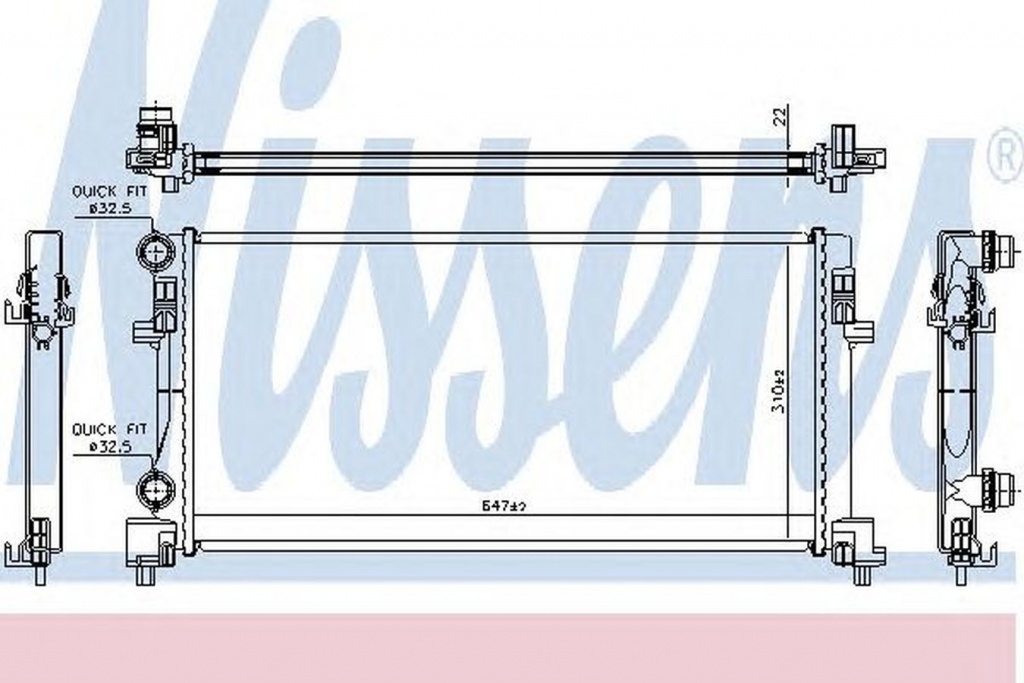 Radiator apa AUDI A3 Sportback 8VA NISSENS 64106