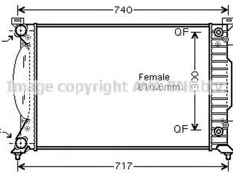 Radiator apa AUDI A4 8E2 B6 AVA I2202