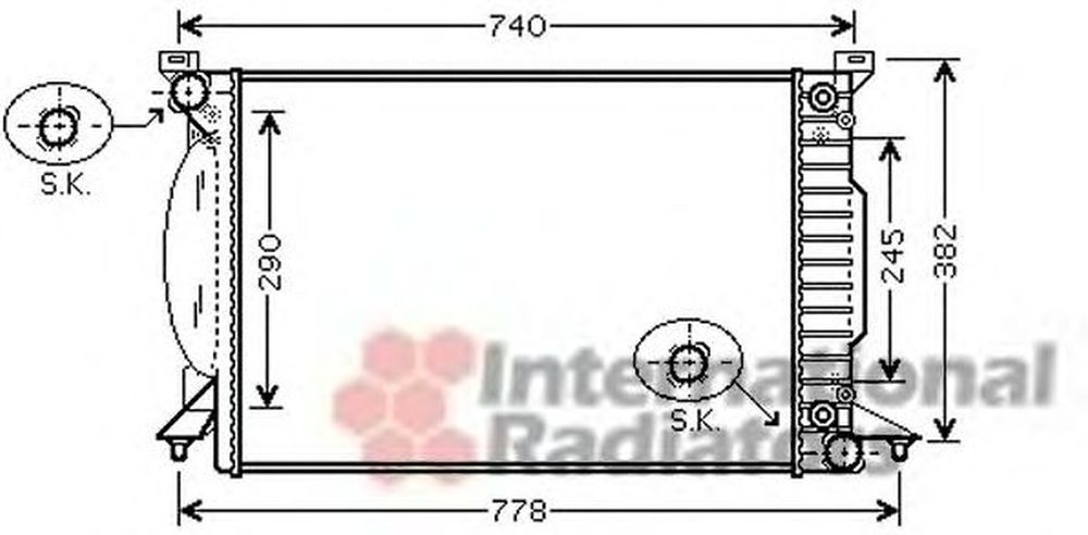 Radiator apa AUDI A4 Cabriolet 8H7 B6 8HE B7 VAN WEZEL 03002207