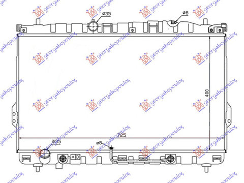 Radiator apa automat motorina/benzina HYUNDAI TRAJET 04-08 Cod 253103A200,253103A201,253103A202,253103A206