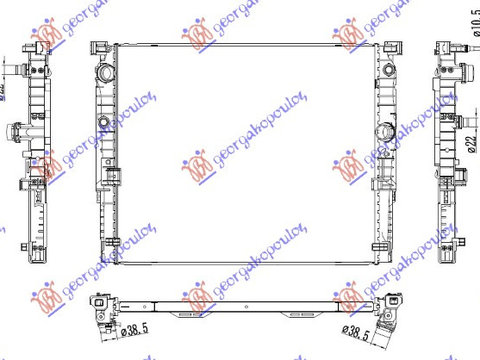 Radiator apa benzina/motorina BMW SERIES 8 COUPE-GR.COUPE(G15/16)/CABRIO(G14)18- cod 17118043655