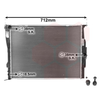 Radiator apa BMW 1 E87 2004->2011, 1 E81 2006->2011 pentru 116 i, perioada 2004 2005 2006 2007 2008 2009 2010 2011 PIESA NOUA grosime fagure mm 32, latime fagure mm 454, lungime fagure mm 600,