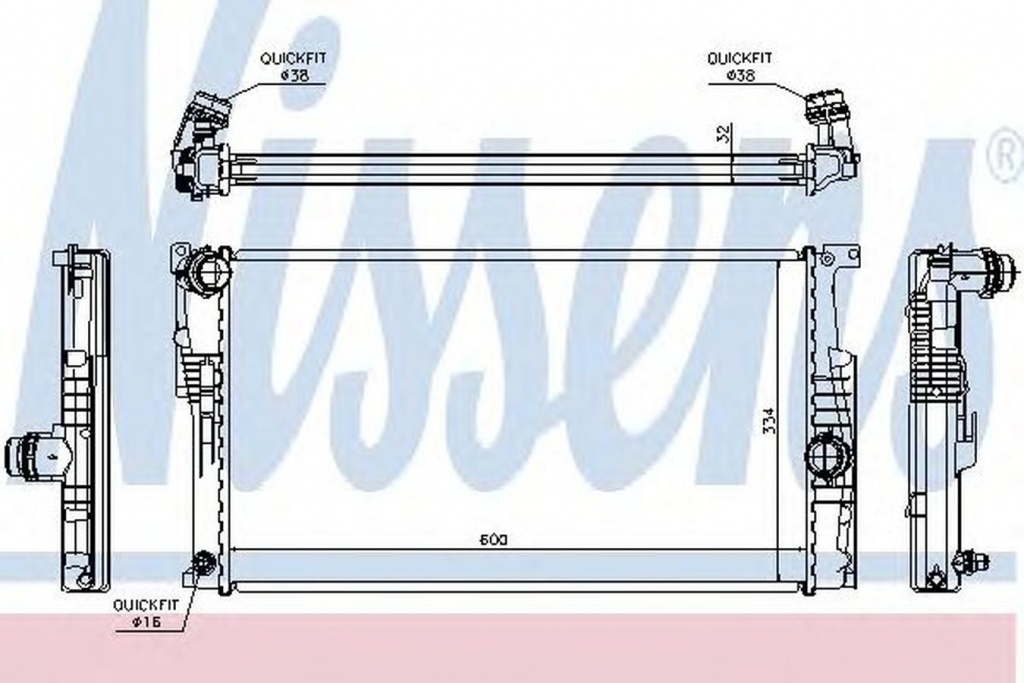 Radiator apa BMW 2 cupe F22 F87 NISSENS 60815