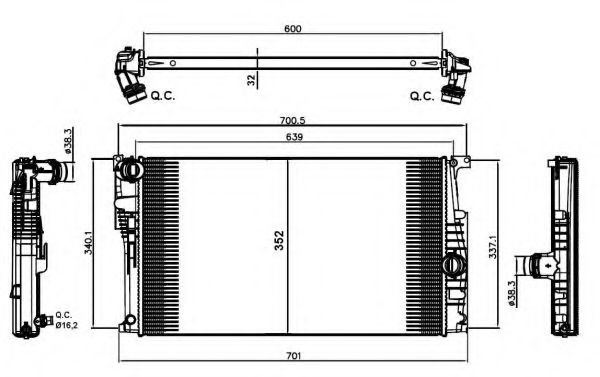 Radiator apa BMW Seria 4 cupe (F32, F82) (2013 - 2