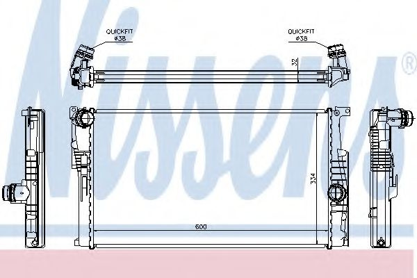 Radiator apa BMW Seria 4 Gran Coupe (F36) (2014 - 2016) NISSENS 60816