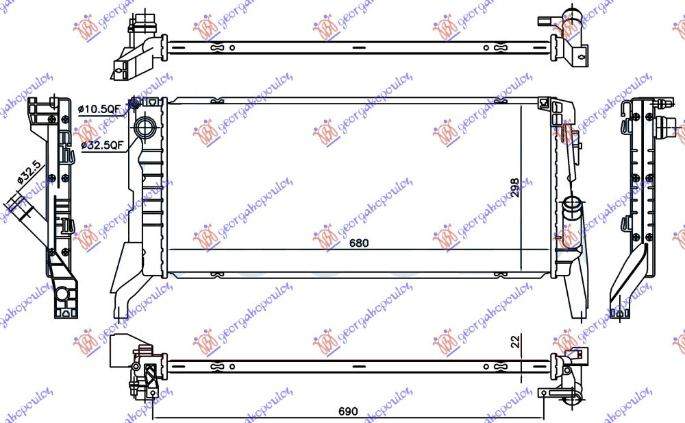 Radiator Apa - Bmw Series 2 (F45/F46) Active/Gran Tourer 2014 , 17117617630