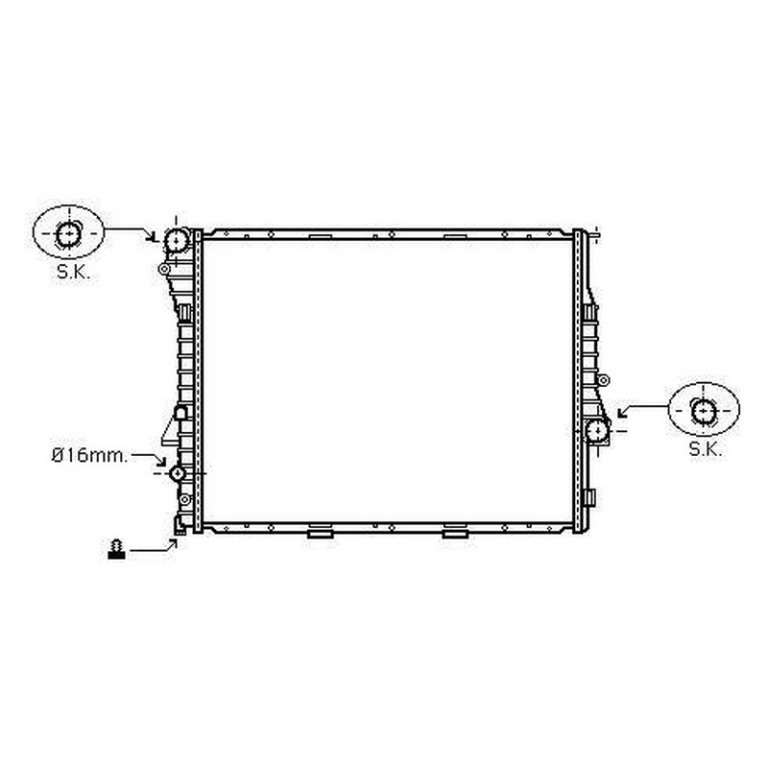 RADIATOR APA BMW X5 E53 2000->2007 Radiator apa