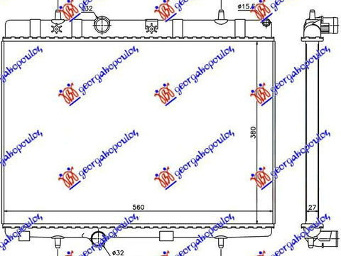 Radiator apa BRAZED benzina/motorina Cod 1330.P8 , 1330.P9 , 1330A1 , 1330P8 , 1330P9