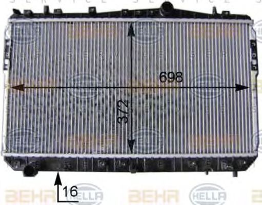 Radiator apa CHEVROLET NUBIRA limuzina HELLA 8MK376762691