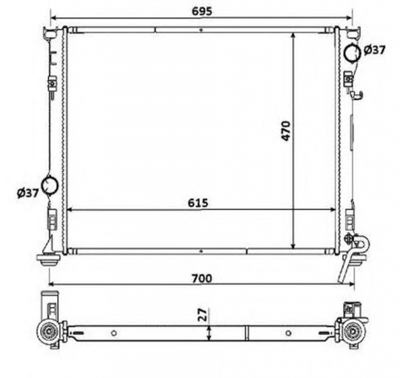 Radiator apa CHRYSLER 300 C LX NRF 53928