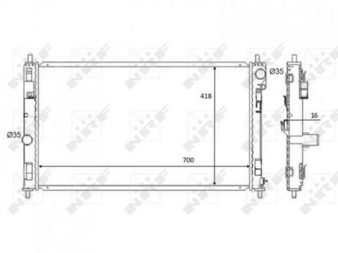 Radiator apa Chrysler SEBRING Cabriolet (JS) 2007-2010 #2 01183023