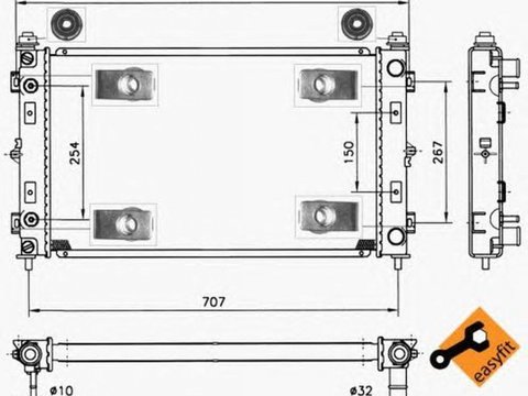 Radiator apa CHRYSLER STRATUS JA NRF 50232