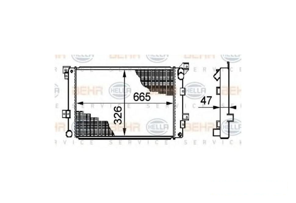 Radiator apa Chrysler Voyager Mk II (GS) 1995-2001