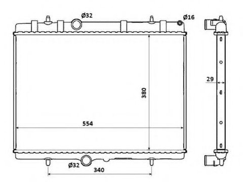 Radiator apa CITROËN BERLINGO platou / sasiu (B9) (2008 - 2016) NRF 50437