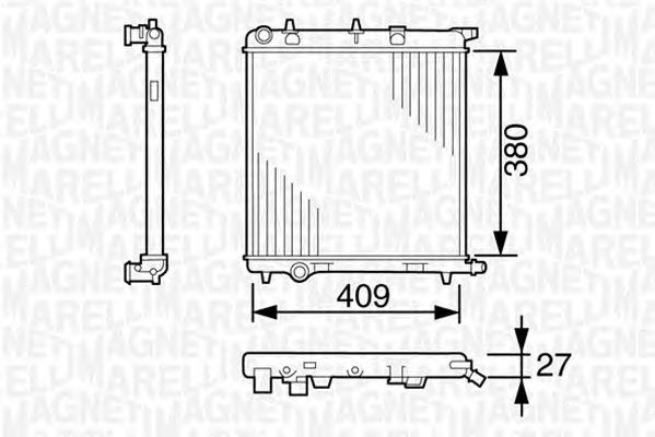 Radiator apa CITROEN C3 Pluriel HB MAGNETI MARELLI 350213389000