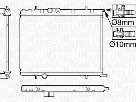 Radiator apa CITROEN C4 Grand Picasso I UA MAGNETI MARELLI 350213119600