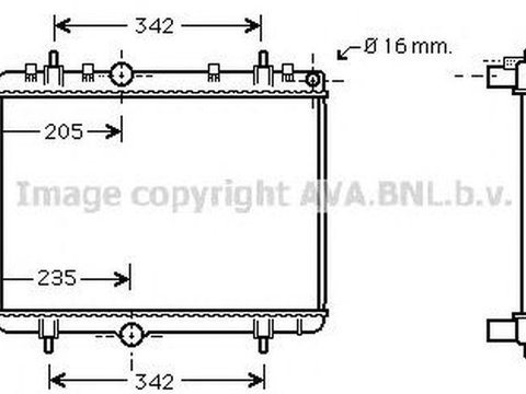 Radiator apa CITROEN C4 II B7 AVA PE2330